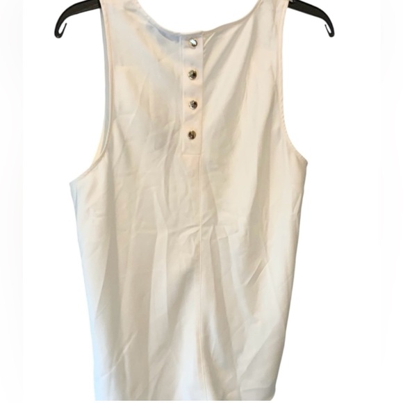 NWT J.Crew Sleeveless Shell top in Everyday Crepe Ivory Sz M BP574 - Picture 3 of 7